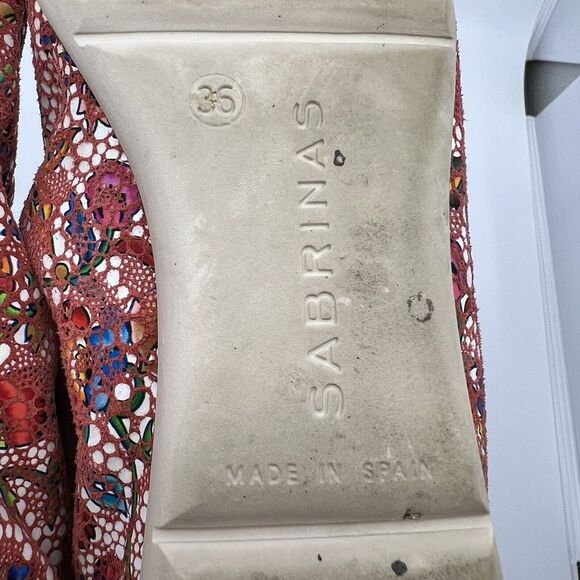 Sabrinas Ballet Flats Red Patent‎ Leather Cap Toe Spain Butterfly Bow 36 5.5-6 - Picture 9 of 13